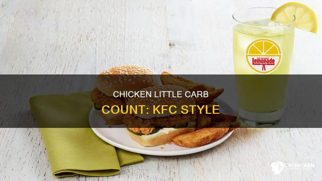 how many carbs in a chicken little at kfc
