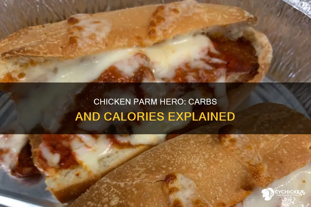 how many carbs in a chicken parm hero