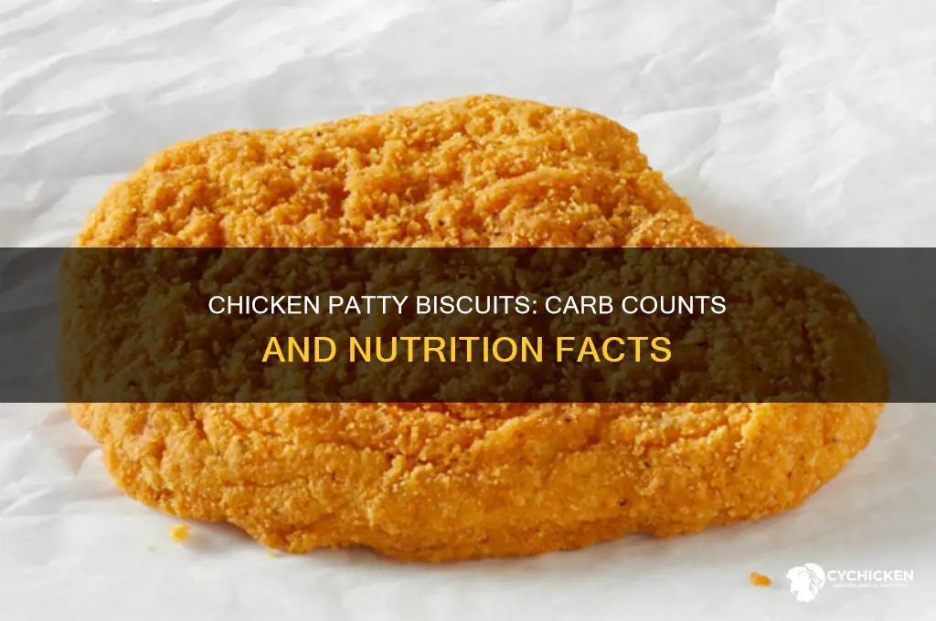 how many carbs in a chicken patty biscuit