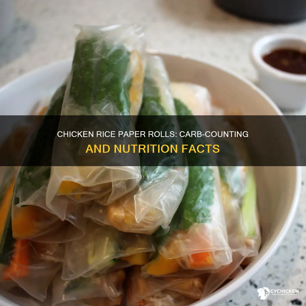 how many carbs in a chicken rice paper roll