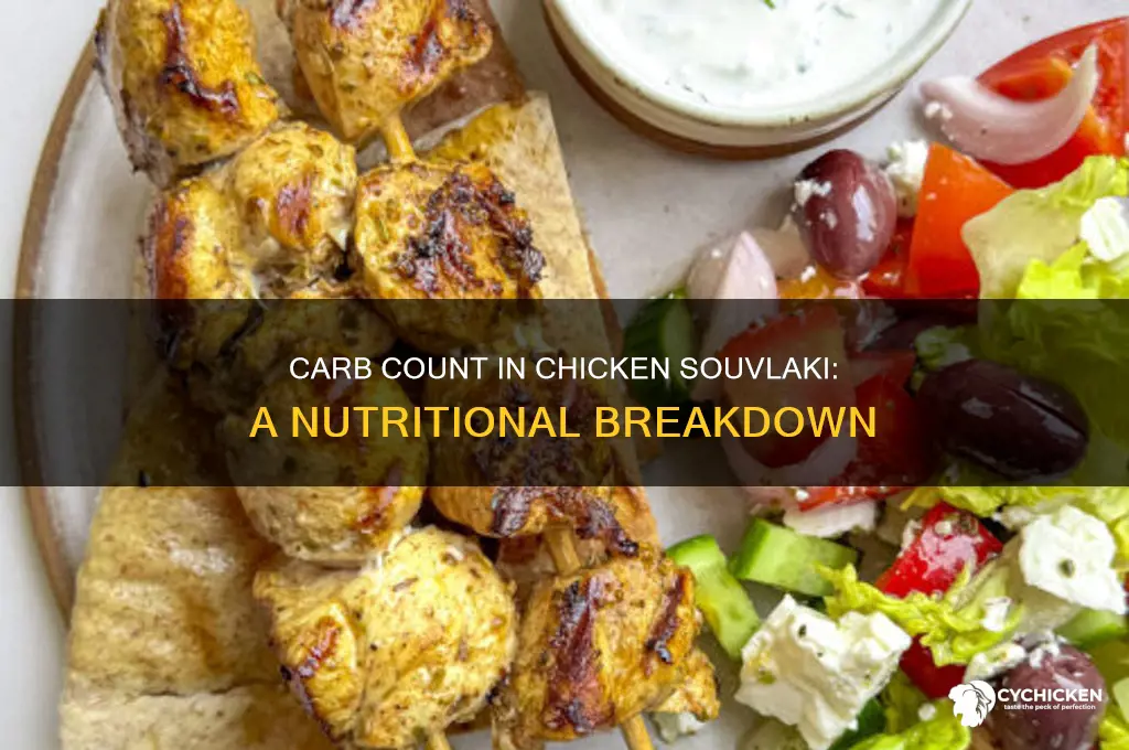 how many carbs in a chicken souvlaki
