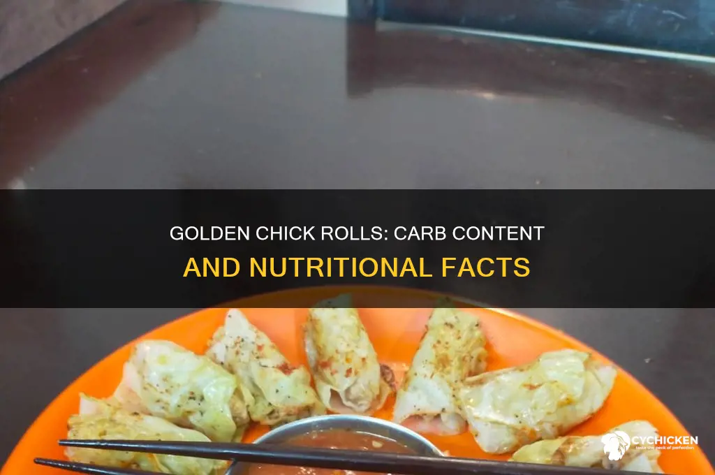 how many carbs in a golden chick roll