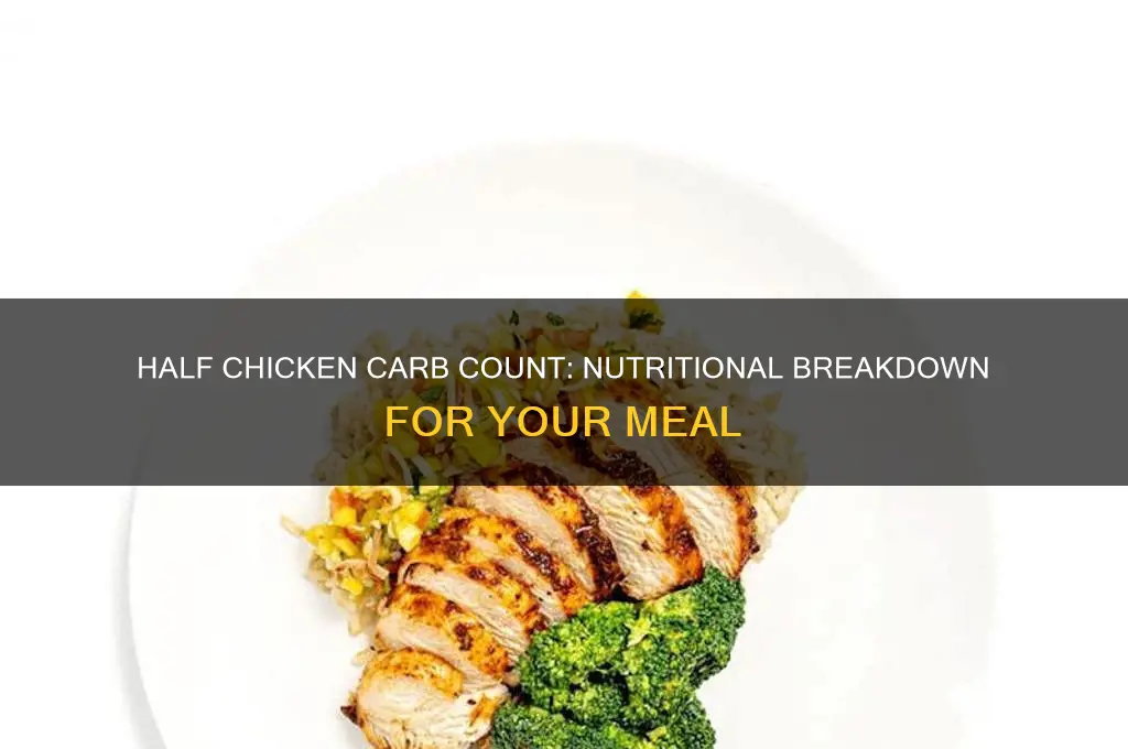 how many carbs in a half chicken