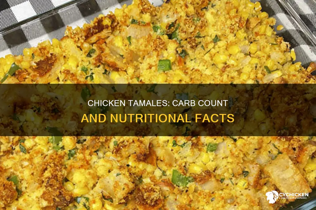 how many carbs in a homemade chicken tamale