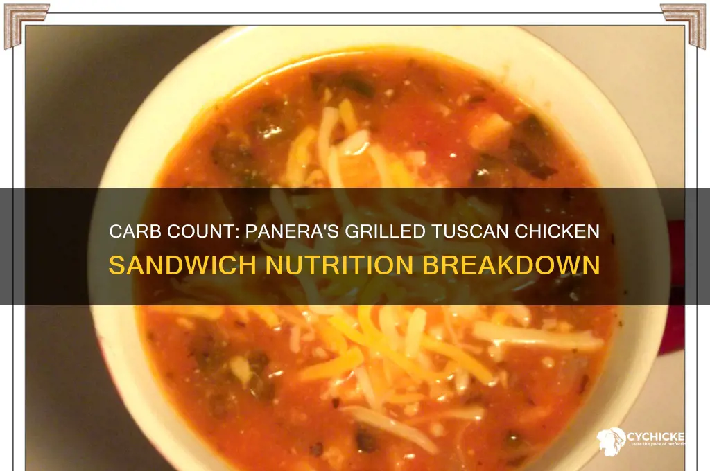 how many carbs in a panera breadgrilled tuscan chicken sandwich