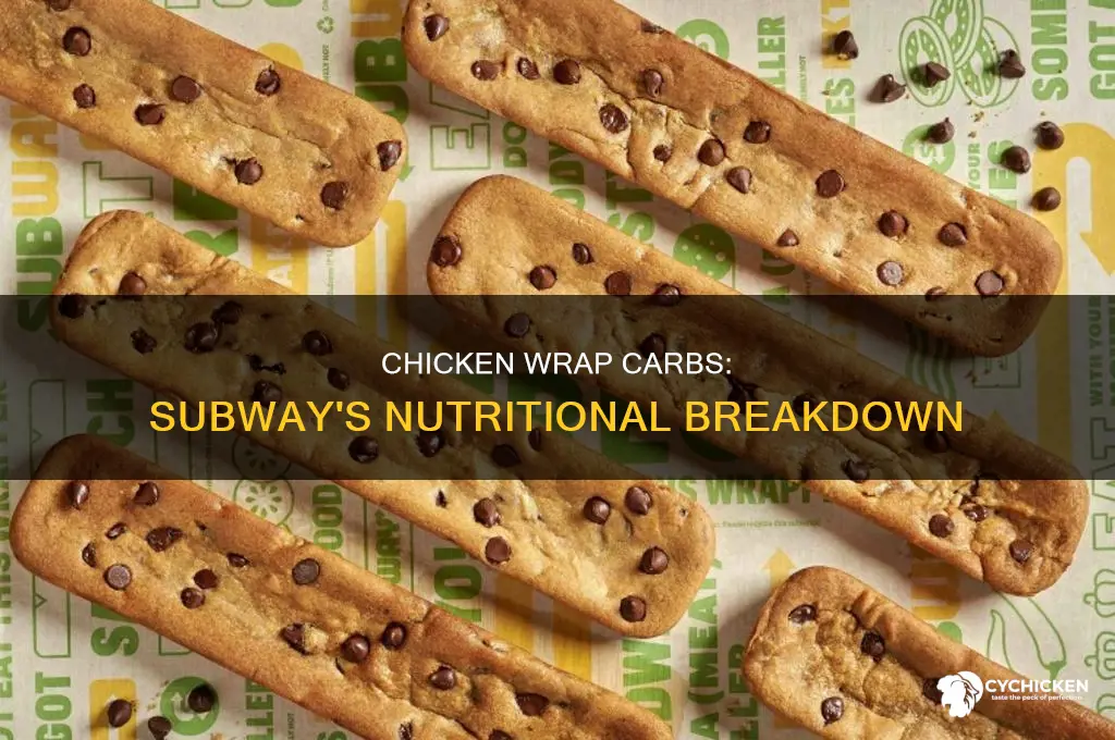 how many carbs in a subway chicken wrap