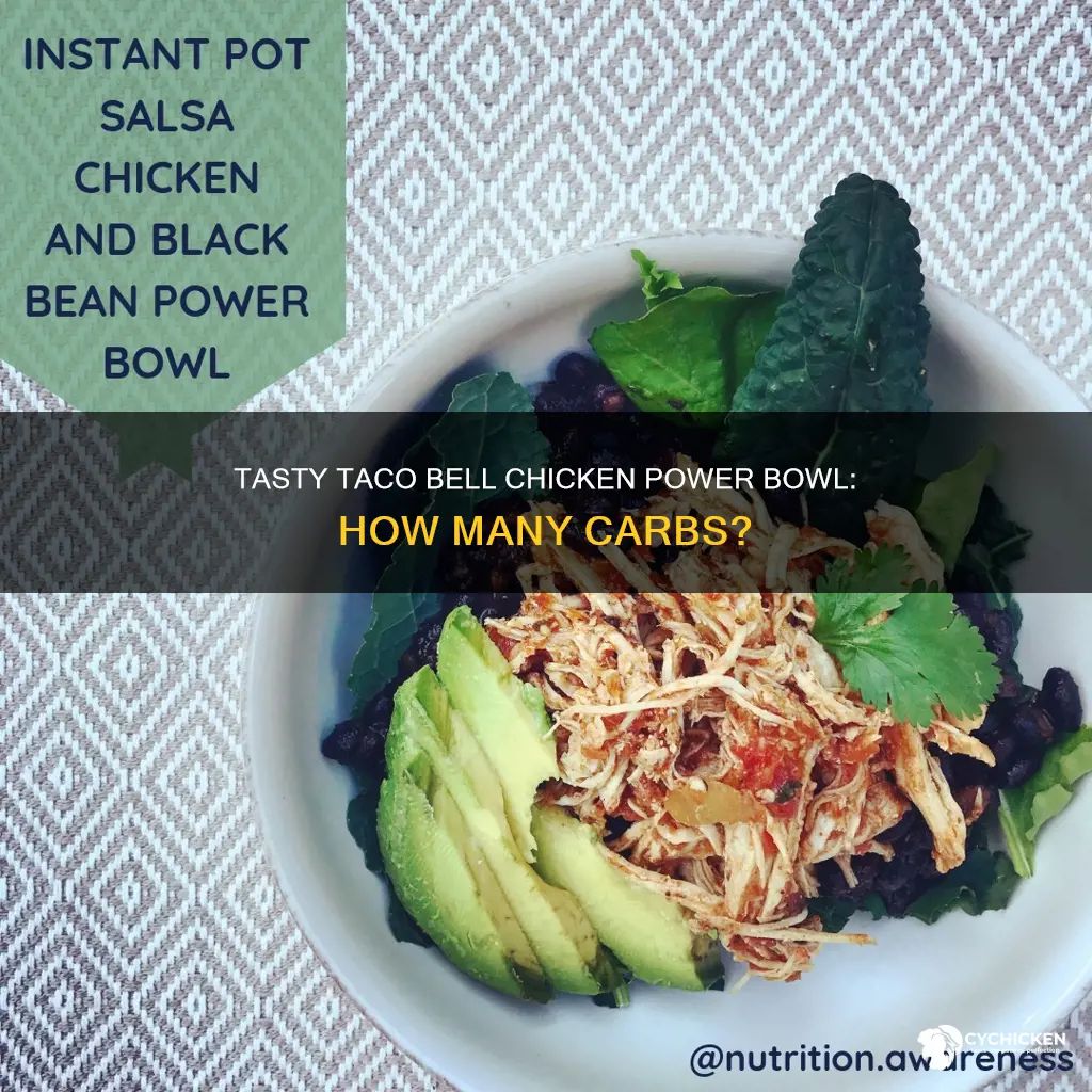how many carbs in a taco bell chicken power bowl