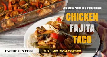 Whataburger Chicken Fajita Taco: Carb Count and Nutrition Facts