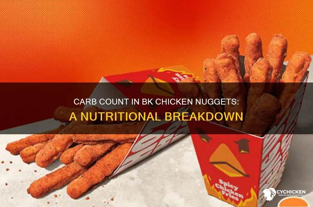 how many carbs in bk chicken nuggets
