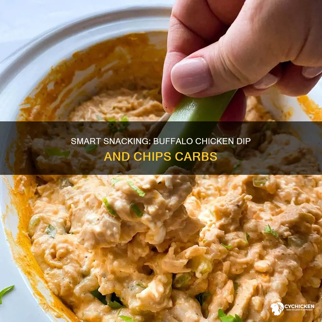 how many carbs in buffalo chicken dip and chips