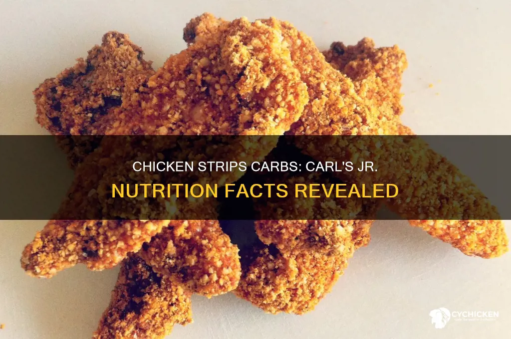 how many carbs in carls jr chicken stripes