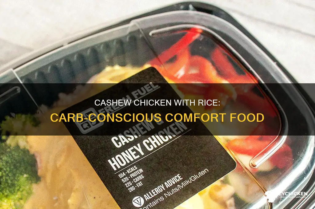 how many carbs in cashew chicken with rice