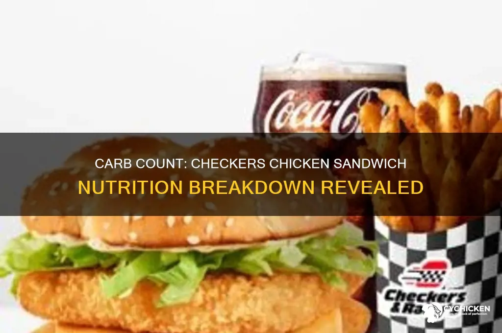 how many carbs in checkers chicken sandwich