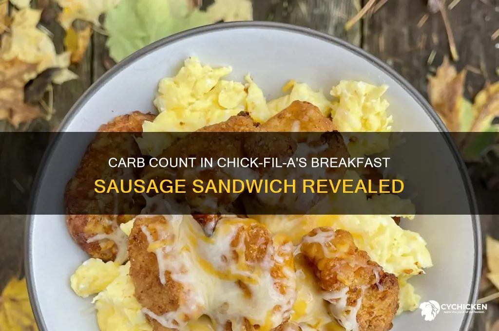 how many carbs in chick fil a breakfast sausage sandwich