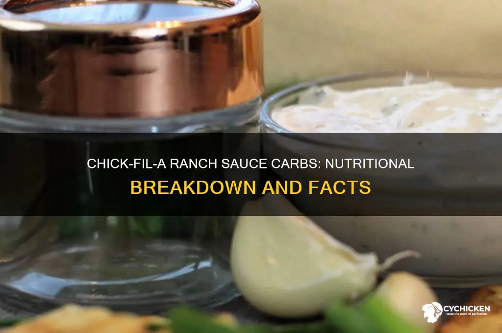 how many carbs in chick fil a ranch sauce