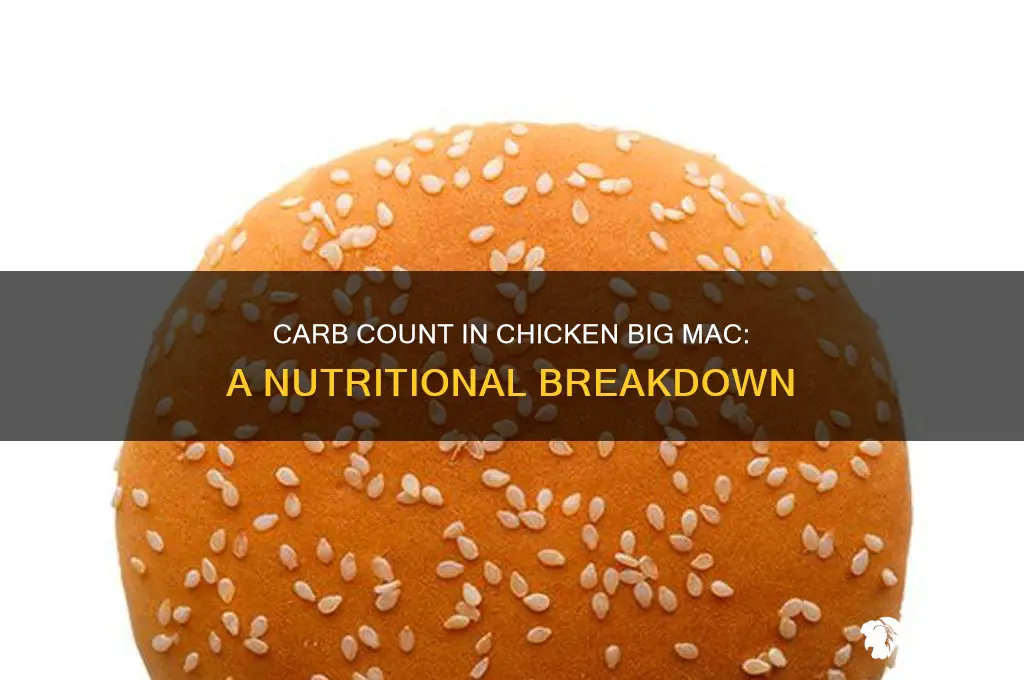 how many carbs in chicken big mac