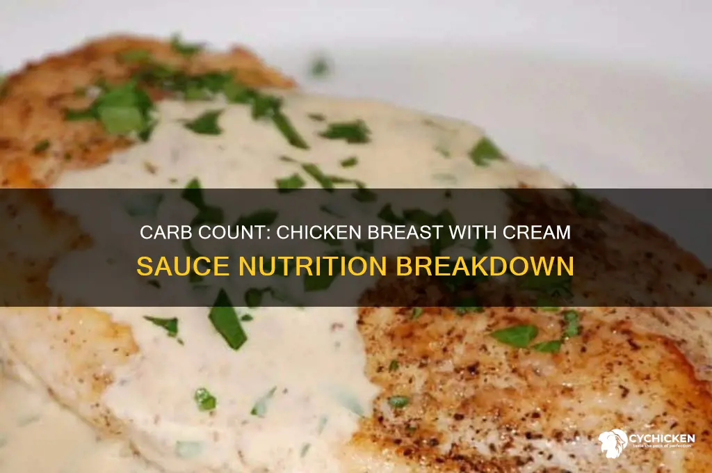 how many carbs in chicken brest with cream sauce