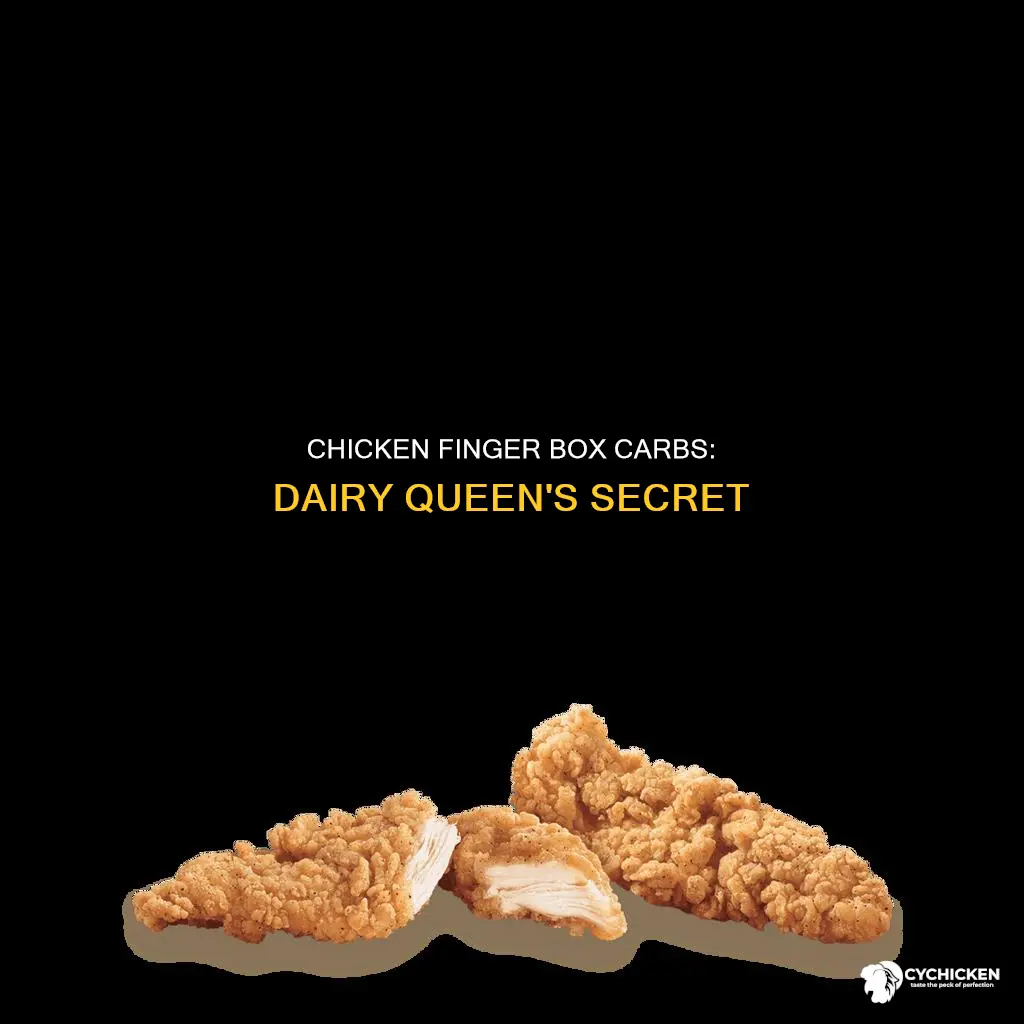 how many carbs in chicken finger box from dairy queen