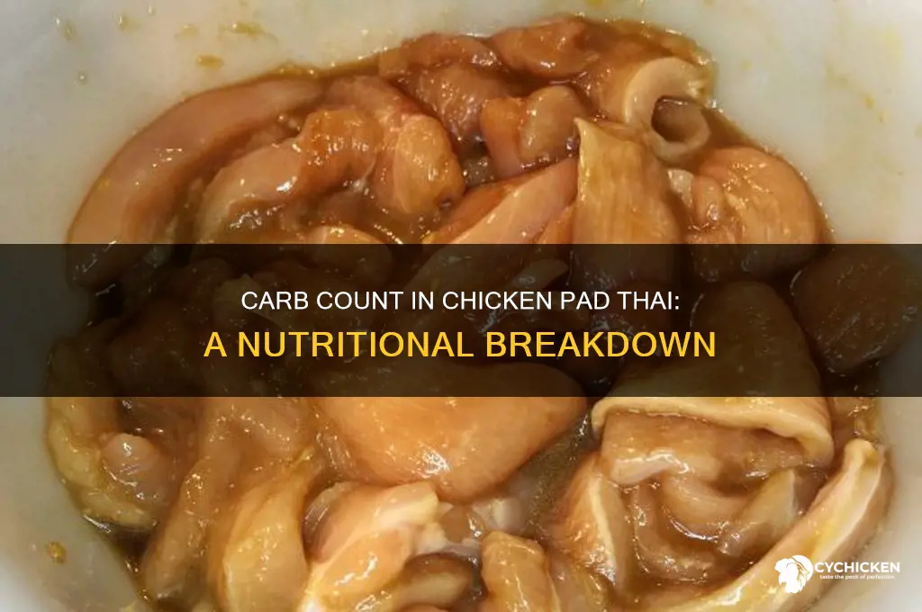 how many carbs in chicken pad tie