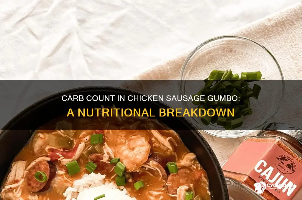 how many carbs in chicken sausage gumbo