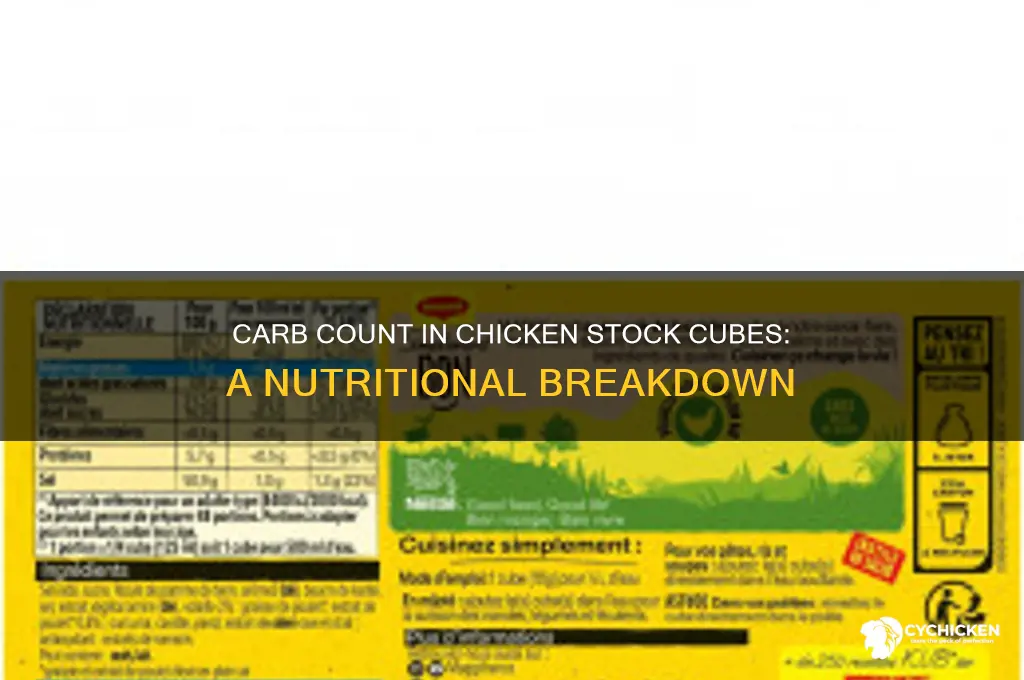 how many carbs in chicken stock cubes
