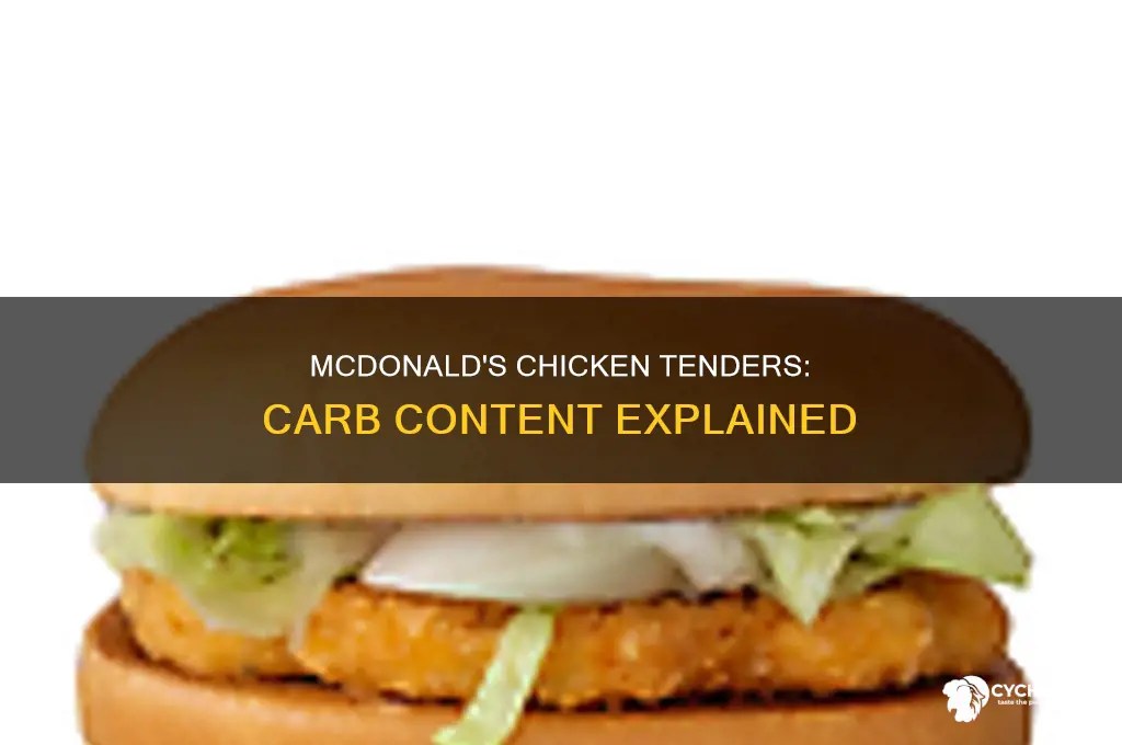 how many carbs in chicken tenders from mcdonalds