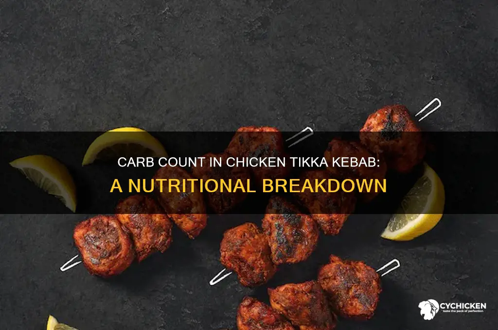 how many carbs in chicken tikka kebab