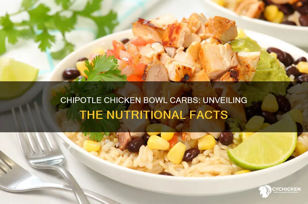how many carbs in chipotle chicken bowl