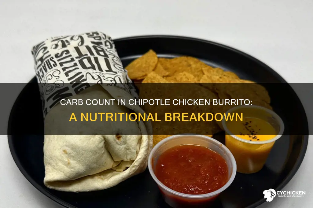 how many carbs in chipotle chicken burrito