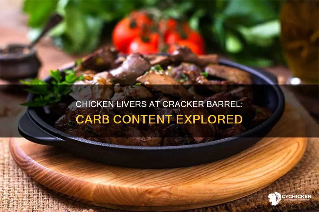 how many carbs in cracker barrel chicken livers