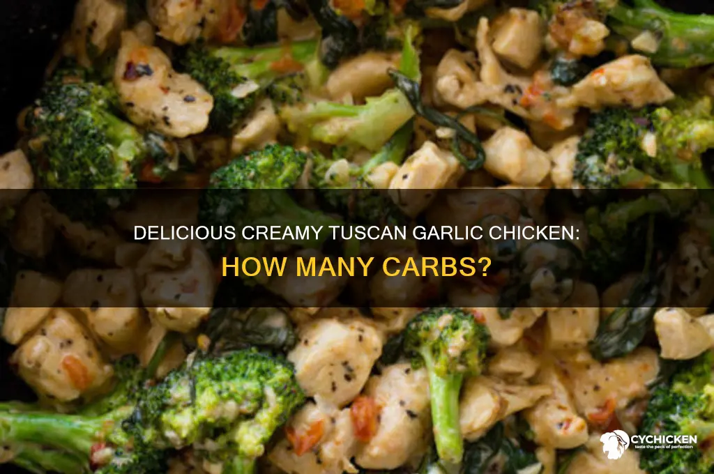 how many carbs in creamy tuscan garlic chicken