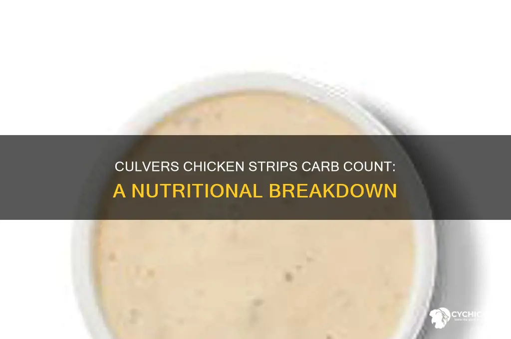 how many carbs in culvers chicken strips