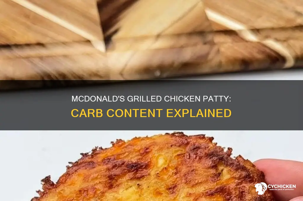 how many carbs in geilled chicken patty mcdonalds
