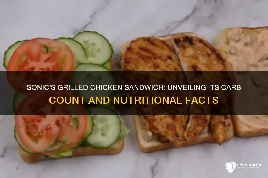 how many carbs in grile chicken sandwich from sonic