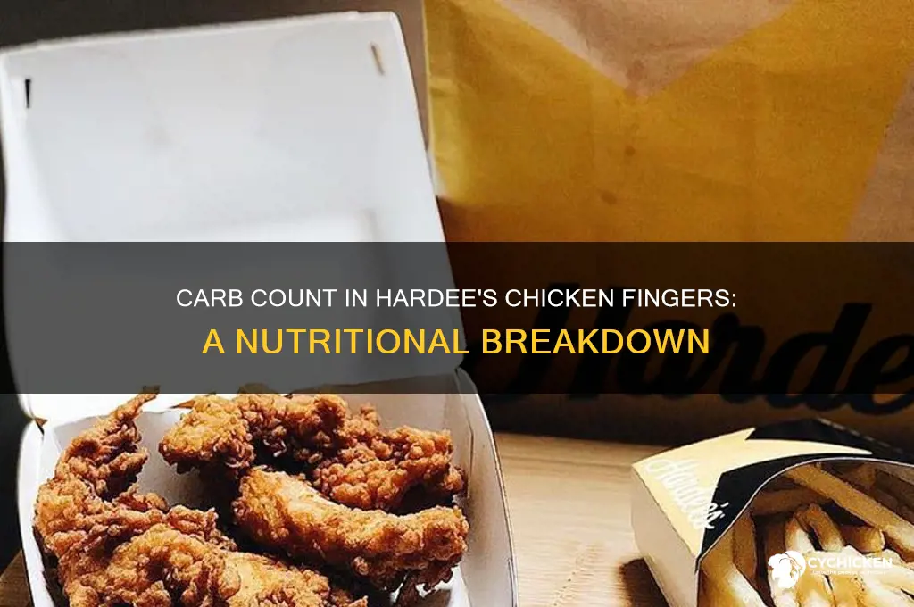 how many carbs in hardees chicken fingers
