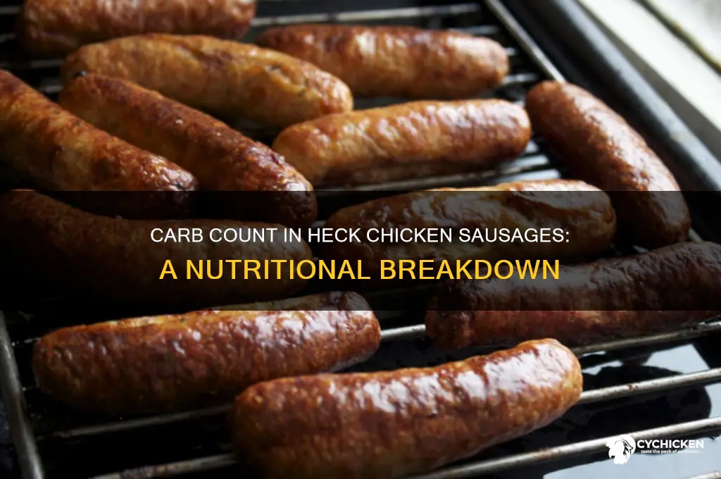 how many carbs in heck chicken sausages