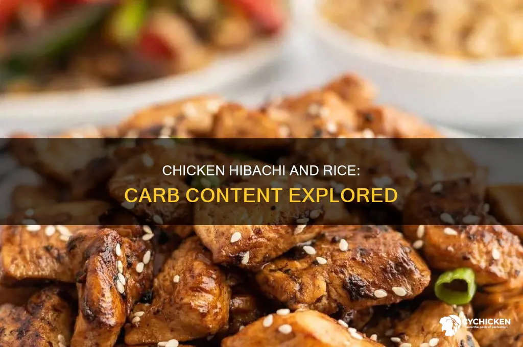 how many carbs in hibachi chicken and rice
