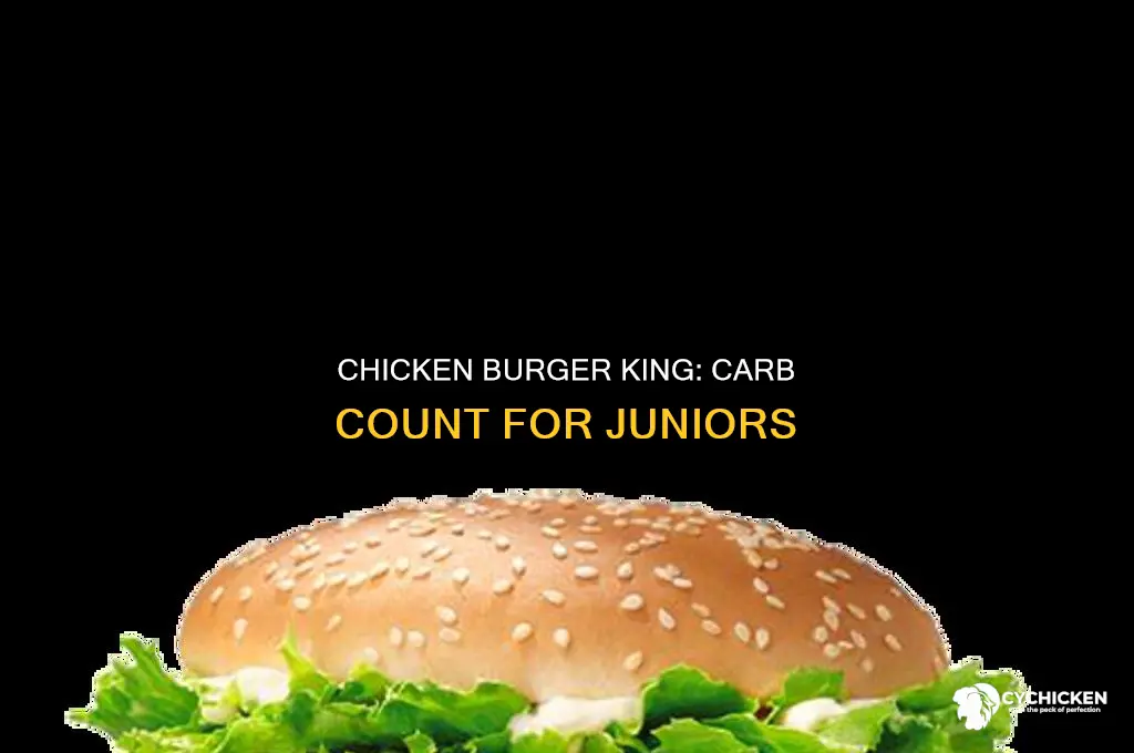 how many carbs in junior chicken burger king