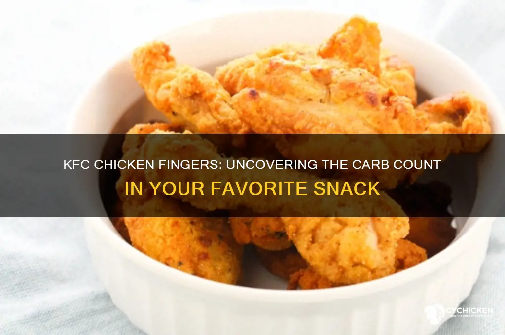 how many carbs in kfc chicken fingers