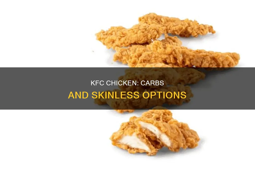 how many carbs in kfc chicken without skin