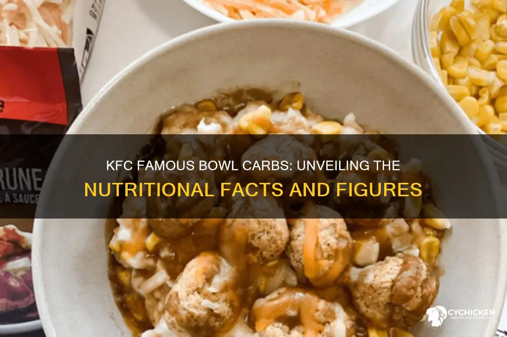 how many carbs in kfc famous bowl