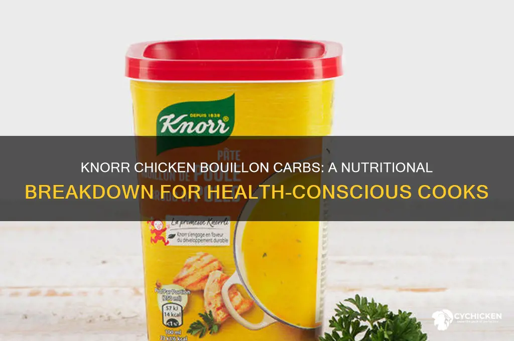 how many carbs in knorr chicken bouillon