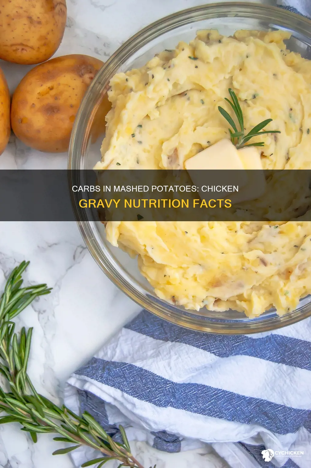 how many carbs in mashed potatoes and chicken gravy