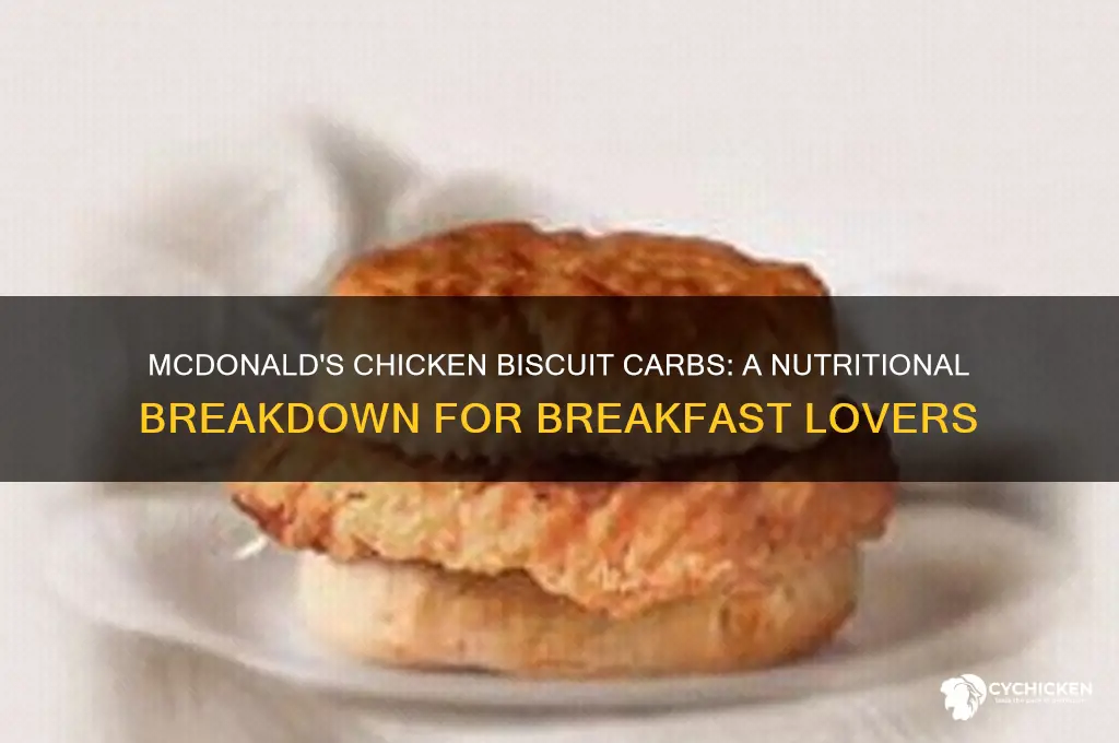 how many carbs in mcdonalds chicken biscuit