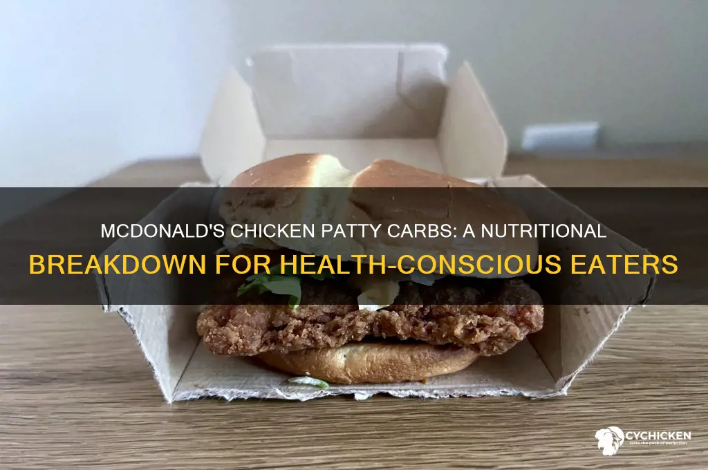 how many carbs in mcdonalds chicken patty