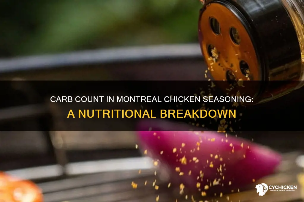 how many carbs in montreal chicken seasoning