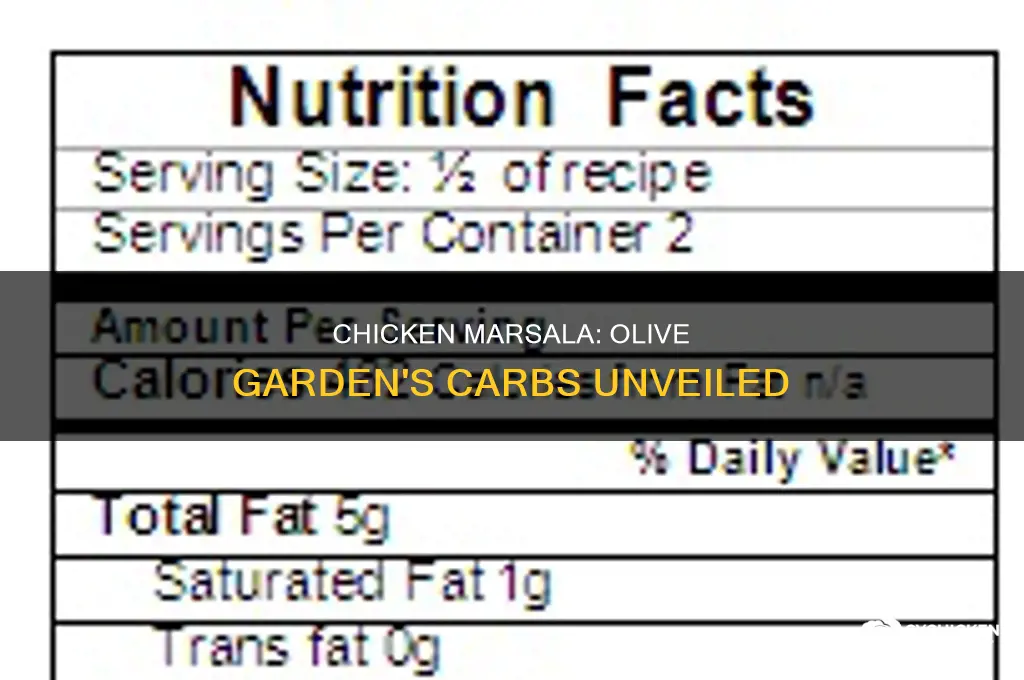 how many carbs in olive garden chicken marsala