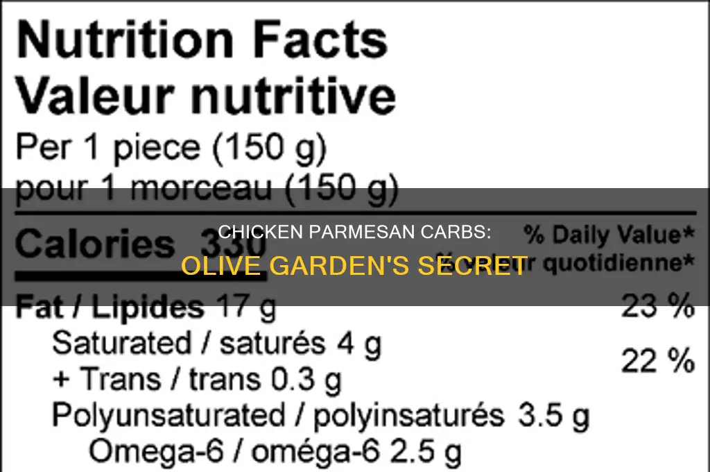 how many carbs in olive garden chicken parmesan