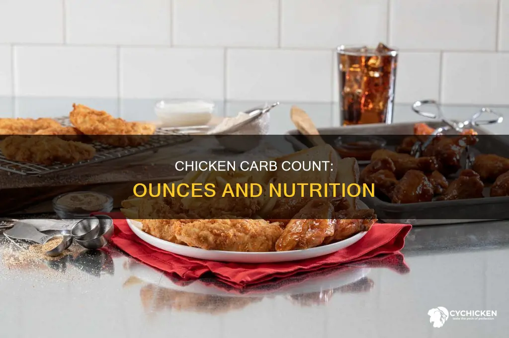 how many carbs in one ounce of chicken