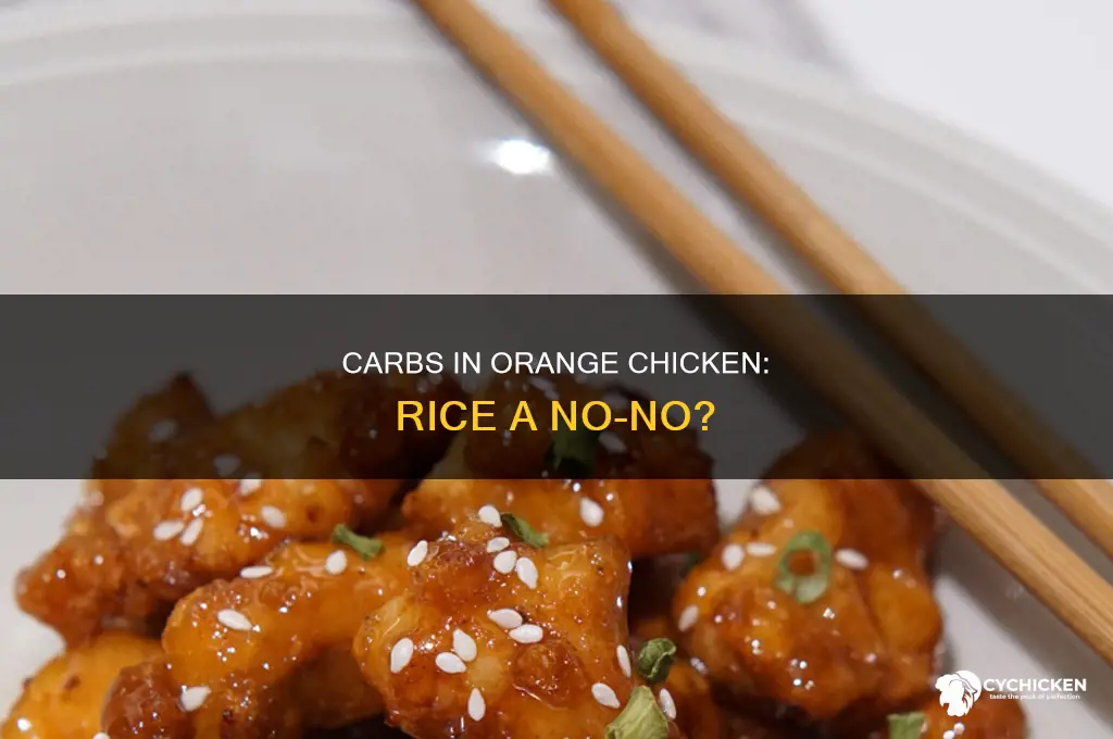 how many carbs in orange chicken and rice